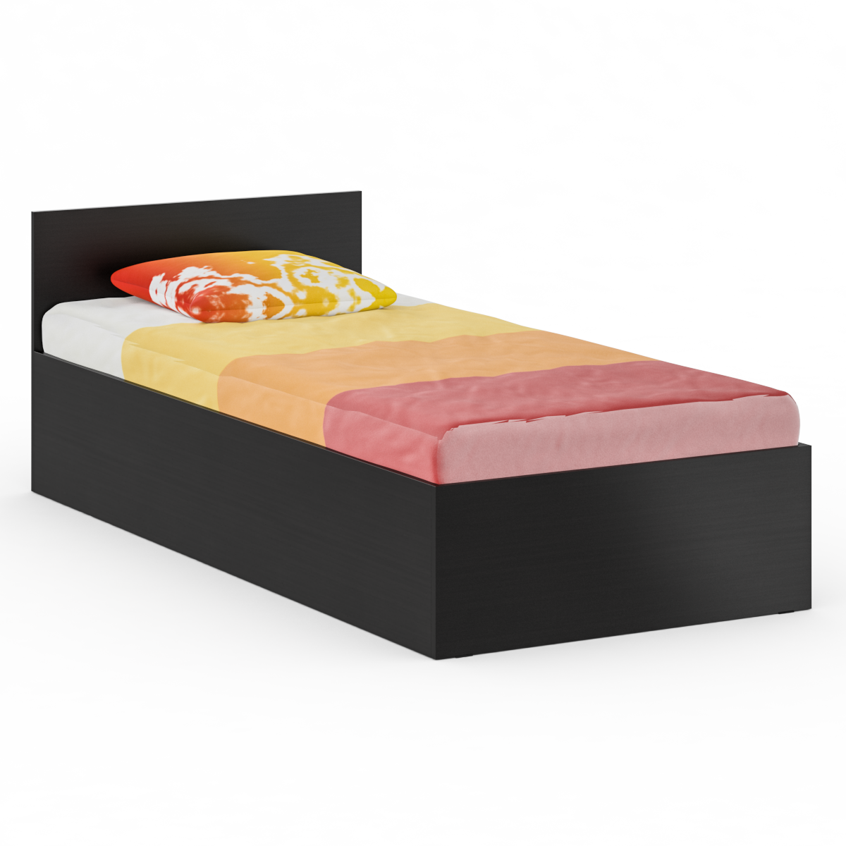 Кровать Стандарт 0900, цвет венге, ШхГхВ 93,5х203,5х70 см., сп.м. 900х2000 мм., без матраса, основание есть